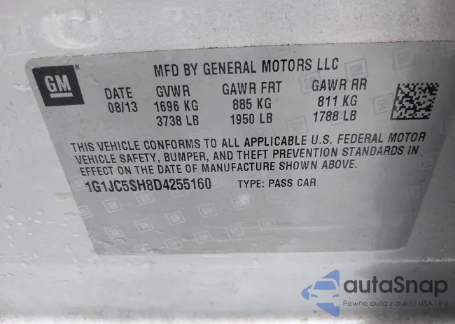 1G1JC5SH8D4255160: 42448481