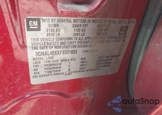 3GNAL4EKXFS521653: 42448556