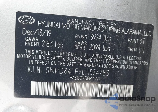 5NPD84LF9LH574783: 42448670