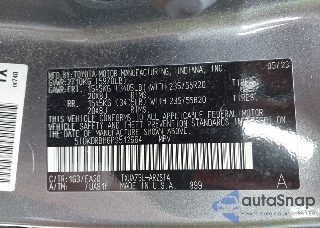 5TDKDRBH6PS512664: 42449834