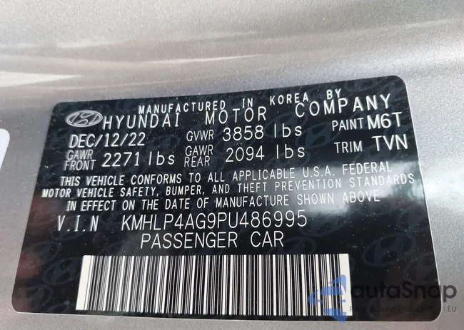 KMHLP4AG9PU486995: 42450075