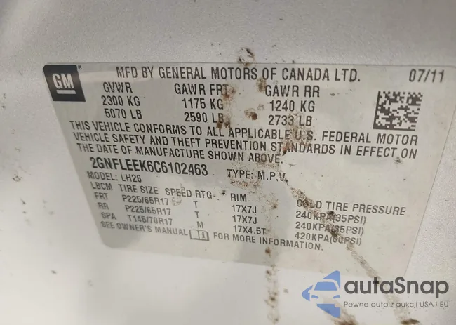 2GNFLEEK6C6102463: 42450079