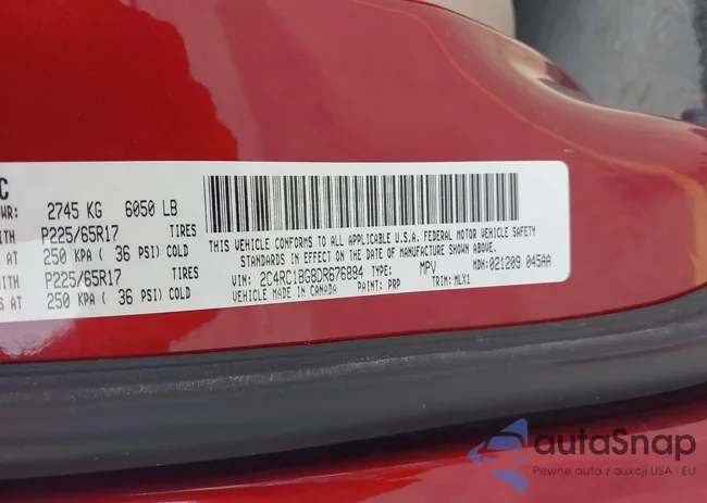 2C4RC1BG8DR676884: 42450095