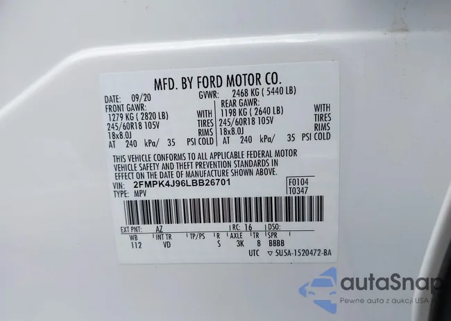 2FMPK4J96LBB26701: 42450134