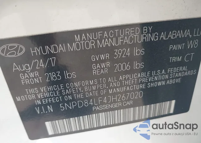 5NPD84LF4JH267020: 42450153