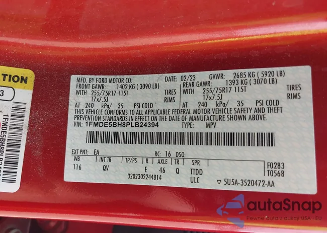 1FMDE5BH8PLB24394: 42449638