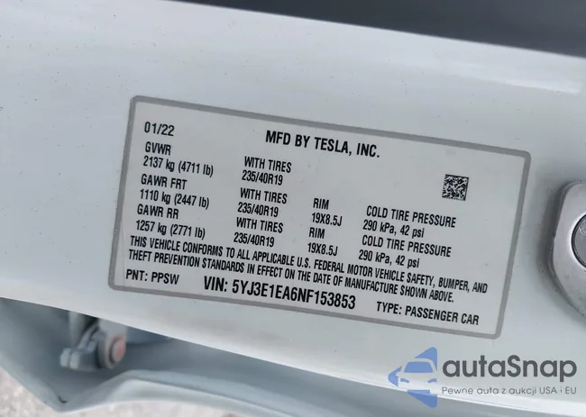 5YJ3E1EA6NF153853: 42450942