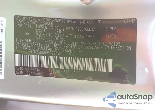 5TDKZ3DC6HS829782: 42450948