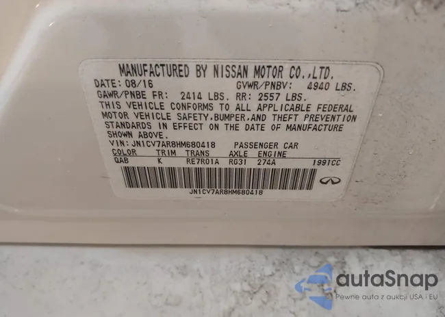 JN1CV7AR8HM680418: 42450993