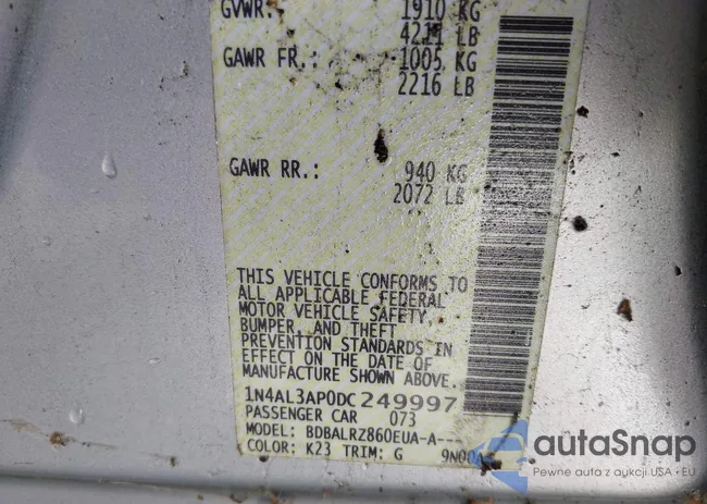 1N4AL3AP0DC249997: 42451046