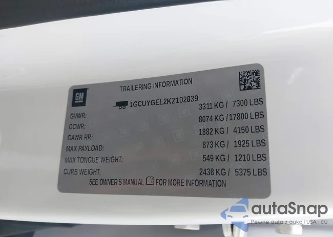 1GCUYGEL2KZ102839: 42451154