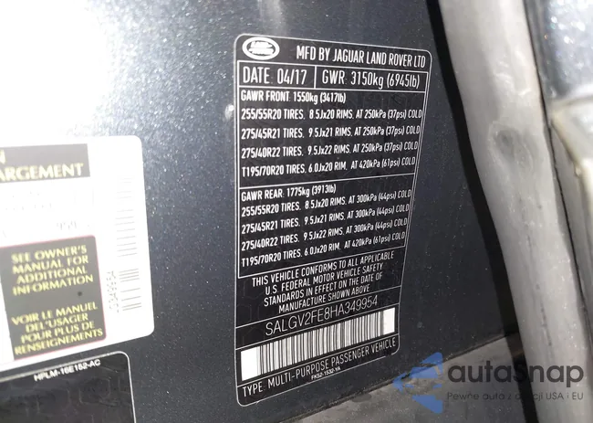 SALGV2FE8HA349954: 42451223