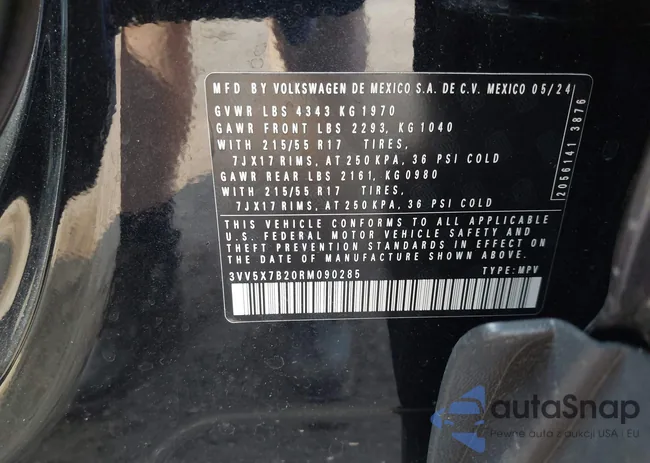 3VV5X7B20RM090285: 42451233