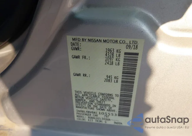 1N4BL4BV6KC105553: 42450417