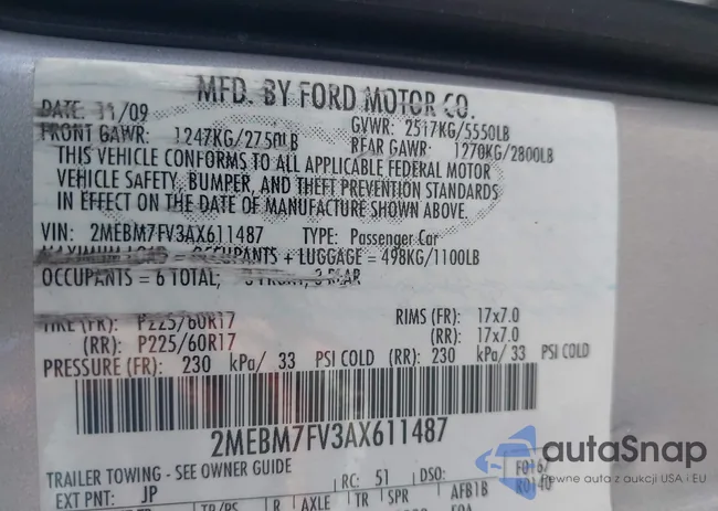 2MEBM7FV3AX611487: 42450489