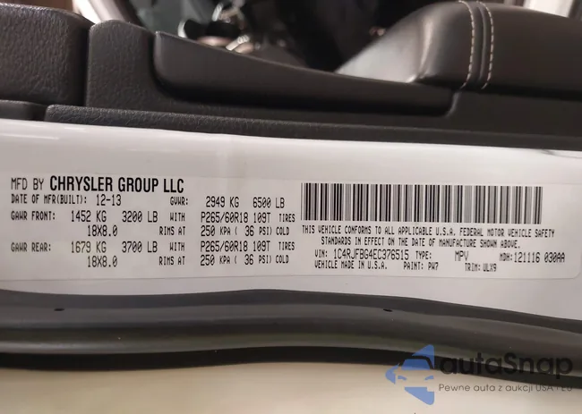 1C4RJFBG4EC376515: 42450501