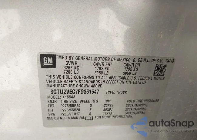 3GTU2VEC7FG361547: 42451814