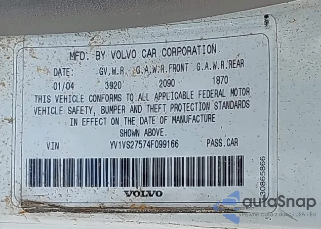 YV1VS27574F099166: 42451992