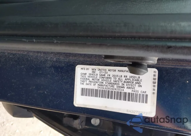 5Y2SL62814Z415514: 42452008