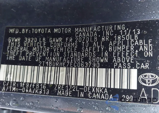 2T1BURHE7EC063790: 42452064