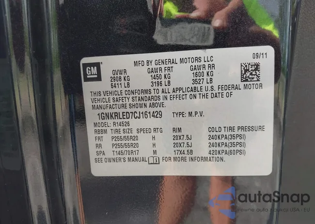 1GNKRLED7CJ161429: 42452223