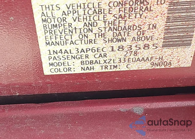 1N4AL3AP6EC183585: 42451350