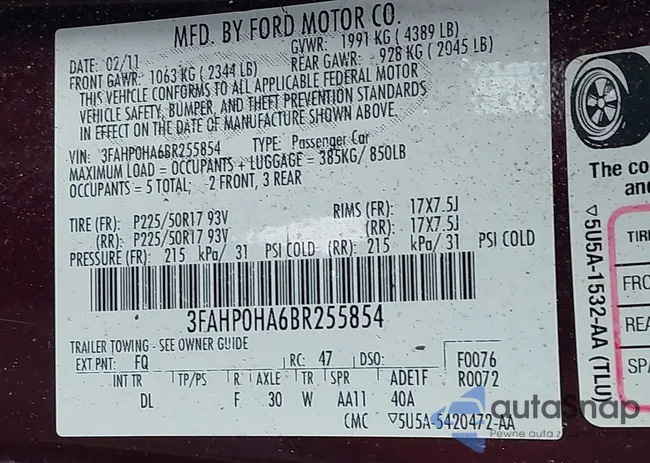 3FAHP0HA6BR255854: 42451589