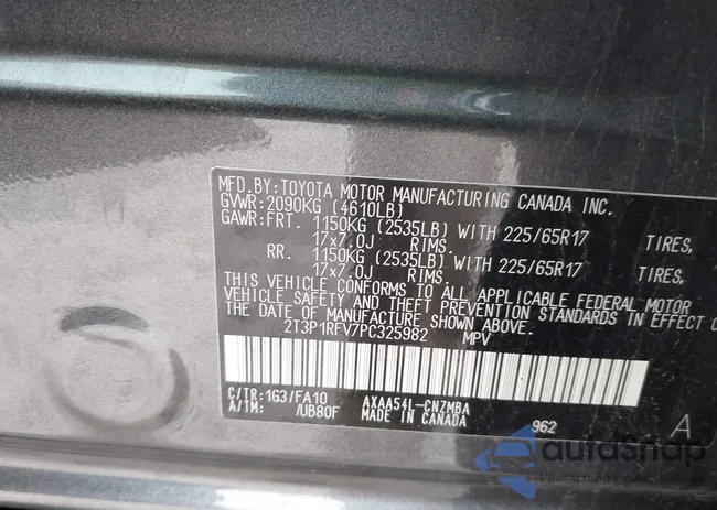 2T3P1RFV7PC325982: 42451699