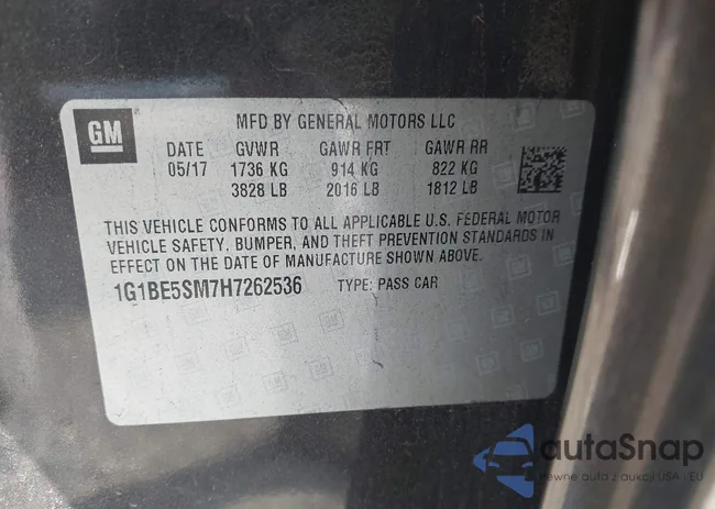 1G1BE5SM7H7262536: 42452780