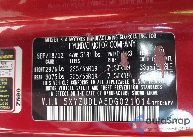 5XYZUDLA5DG021014: 42452841