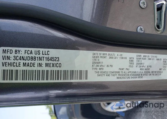 3C4NJDBB1NT164523: 42452927