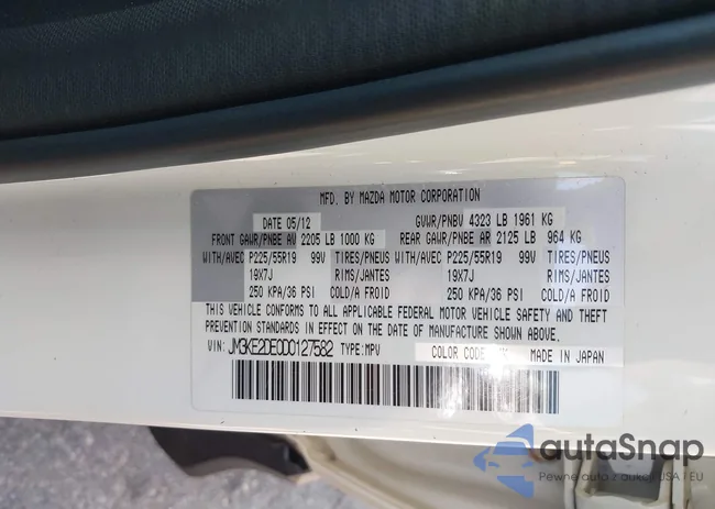 JM3KE2DE0D0127582: 42453001