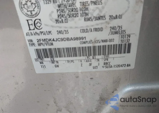 2FMDK4JC9DBA98991: 42453137