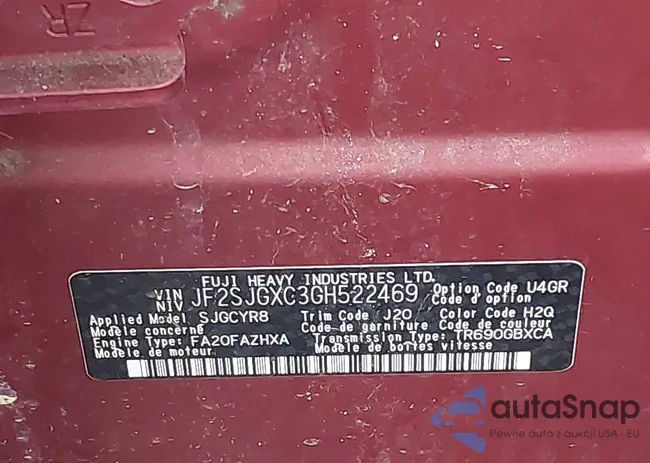 JF2SJGXC3GH522469: 42453162