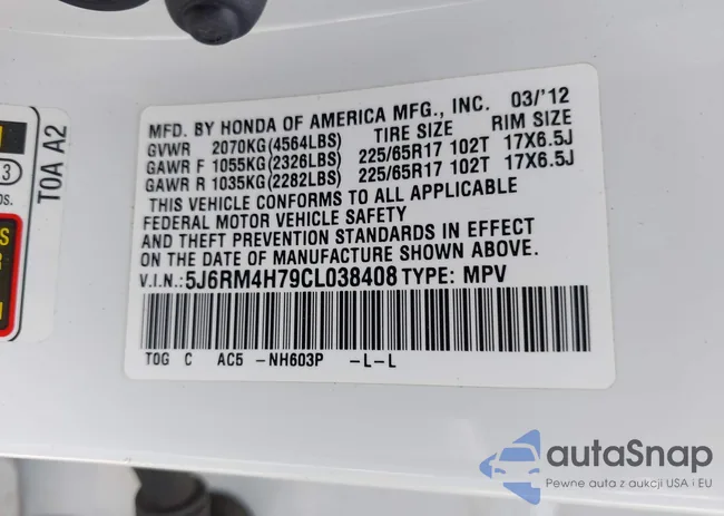 5J6RM4H79CL038408: 42453505