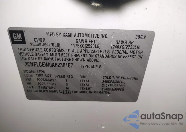 2CNFLCEW0A6230187: 42453554