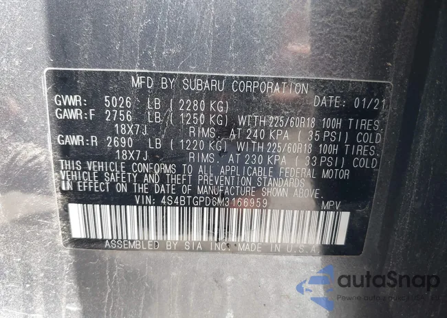 4S4BTGPD6M3166959: 42455000