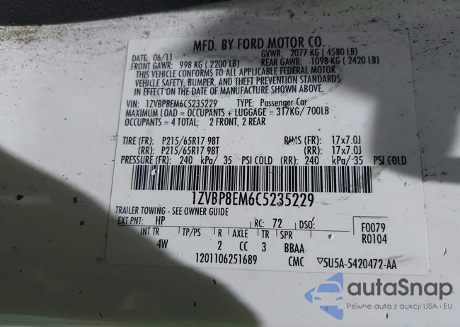 1ZVBP8EM6C5235229: 42454424