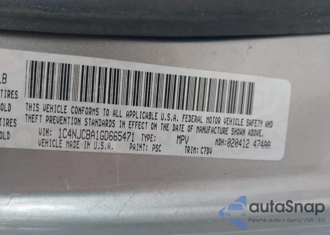 1C4NJCBA1GD665471: 42454526