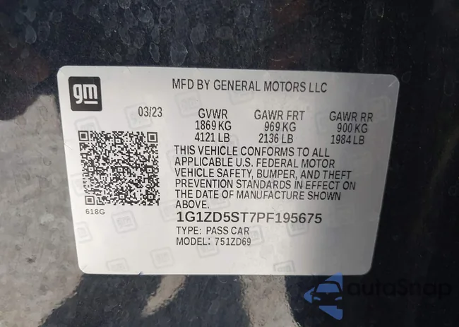 1G1ZD5ST7PF195675: 42454568