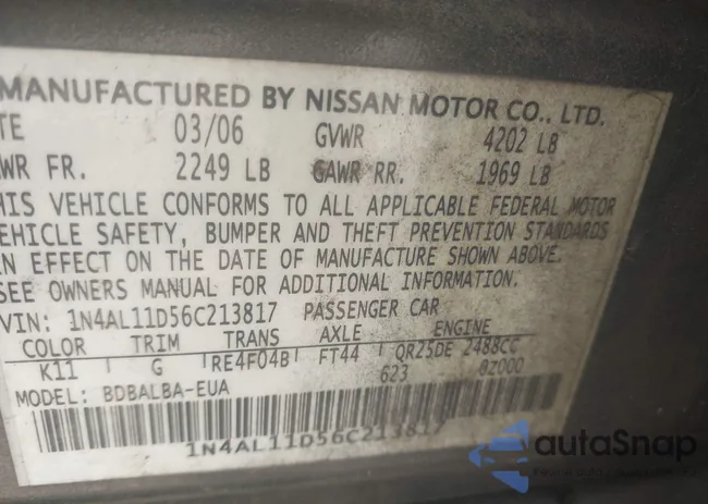 1N4AL11D56C213817: 42456114