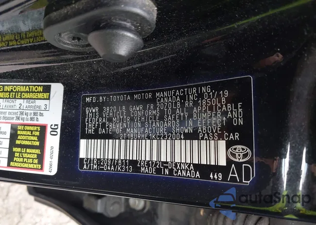 2T1BURHE1KC232004: 42456118