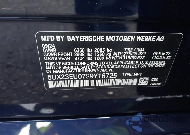 5UX23EU07S9Y16725: 42456216
