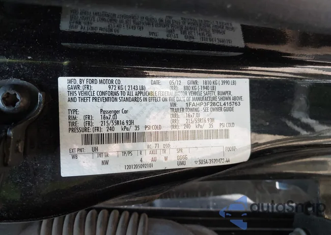 1FAHP3F28CL415763: 42455552