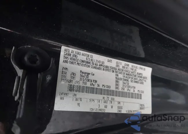 1FADP3F26FL262710: 42455672