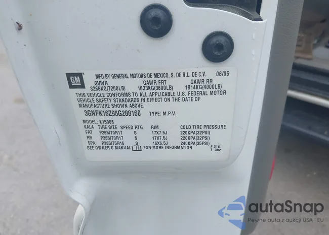 3GNFK16Z95G288160: 42456782