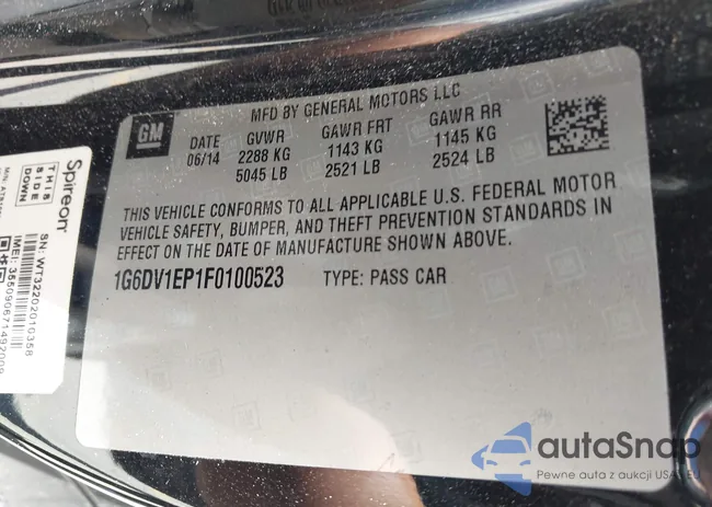 1G6DV1EP1F0100523: 42457038