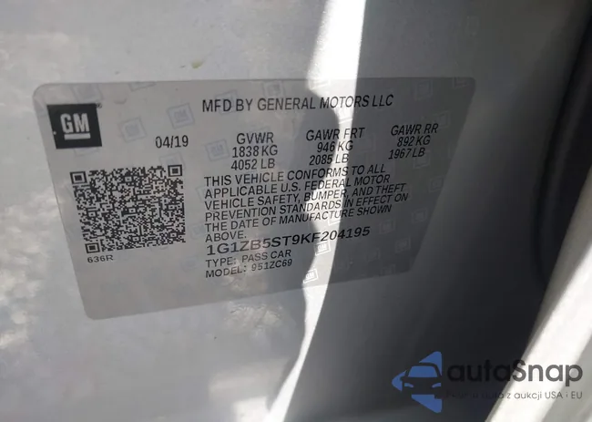 1G1ZB5ST9KF204195: 42457058