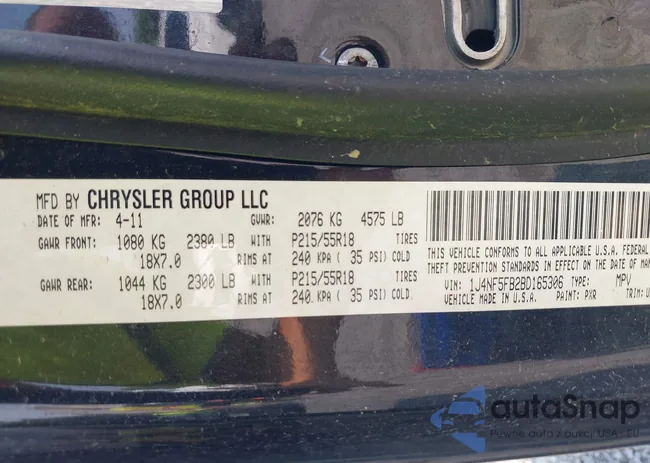 1J4NF5FB2BD165306: 42457071