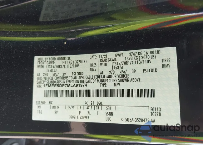 1FMEE5DP7MLA91974: 42457083